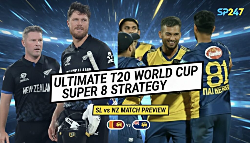 Sri Lanka vs New Zealand players practicing the Ultimate T20 World Cup Super 8 Strategy at Colombo.