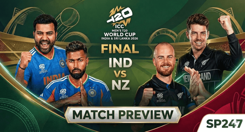 IND vs NZ T20 World Cup 2026 Final Match Preview.