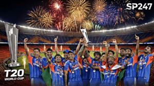 India vs New Zealand World Cup Final 2026 Trophy Celebration