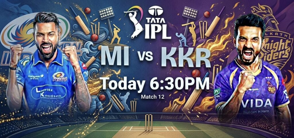 MI vs KKR IPL 2026 Match Preview: Hardik Pandya and Ajinkya Rahane at Wankhede Stadium