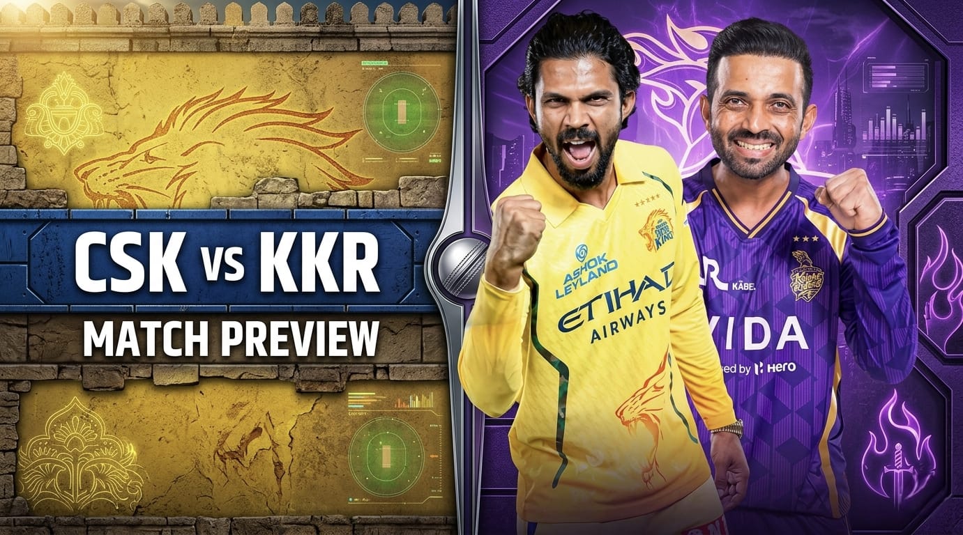 CSK vs KKR 2026: Samson and Gaikwad Ready for Chepauk Battle