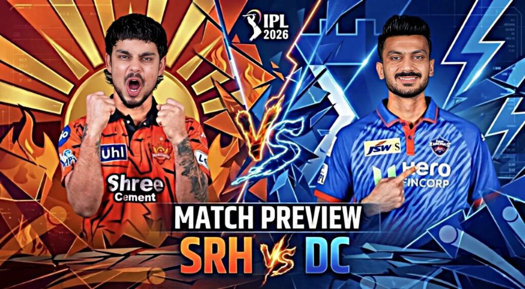 SRH vs DC IPL 2026 match at Hyderabad featuring Heinrich Klaasen and David Miller.