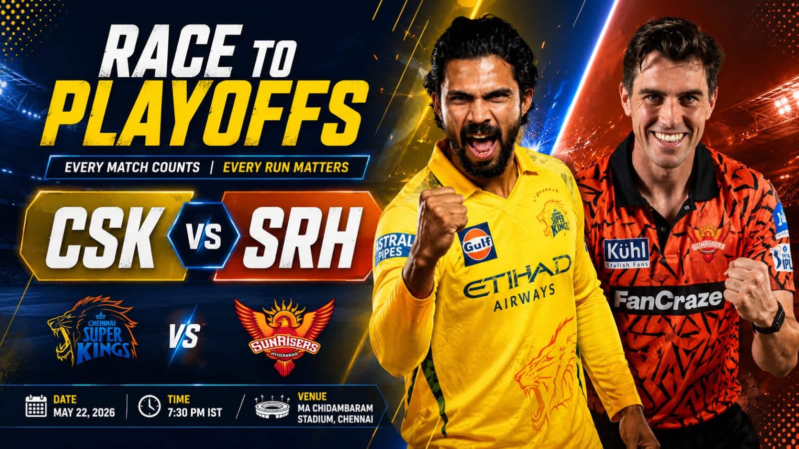 CSK vs SRH 2026: Heroic Cummins Picks 3/28 to Restrict CSK