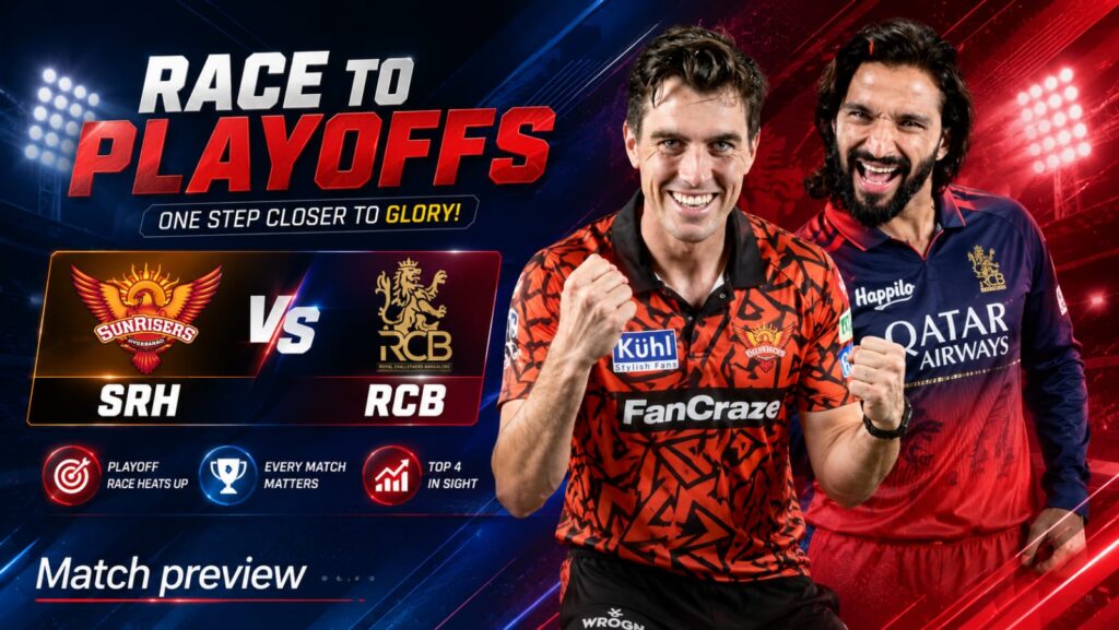 Sunrisers Hyderabad captain Pat Cummins flipping the coin alongside Rajat Patidar during the high-voltage SRH vs RCB IPL 2026 match toss.